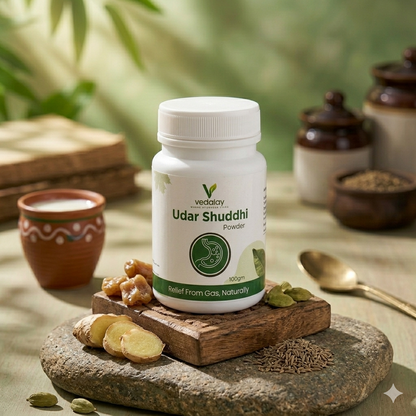 Vedalay Udar Shuddhi Powder – Natural Ayurvedic Relief for Gas, Bloating & Digestion (100g)